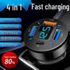 LOHEE 66W Digital Display 4-Port USB Fast Car Charger (PD20W QC3.0)