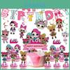 Adorável Conjunto de Decorações de Festa de Aniversário de Boneca Lol Surprise Banner e Espirais Incluídos