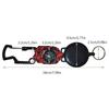 Heavy Duties Compasses Keychains Strong Casing Carabiner Keychains Extendable Badges Holder Steel Wire Rope Keyring