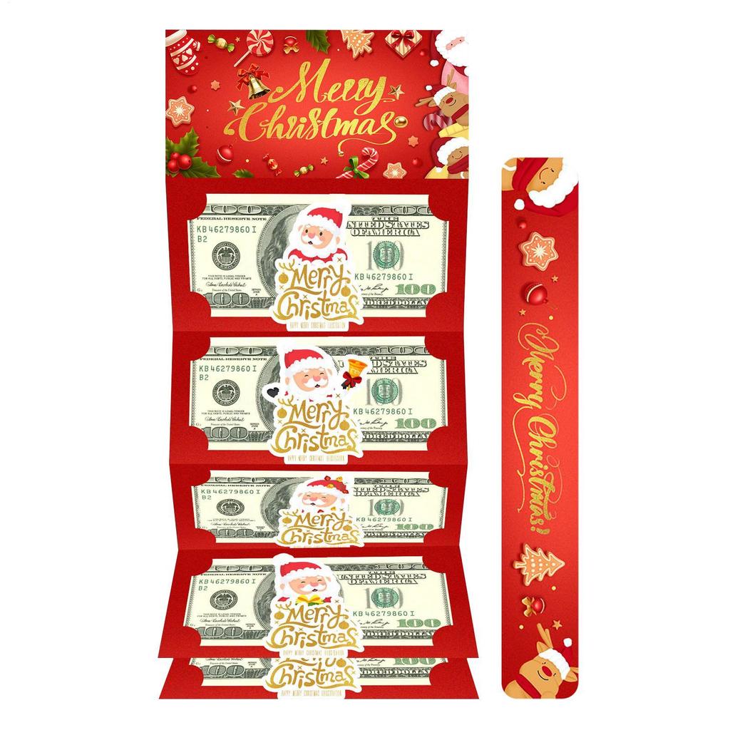Money Holders For Christmas Party Favor Christmas Santa Cash Envelopes With 6 Slots For Men Women Girls Youth Teens Wife Husband