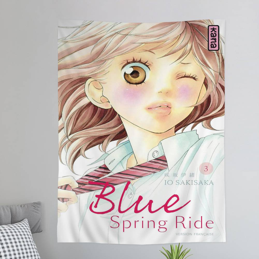 Blue Spring Ride Cartoo Chart Tapestry Art Science Fiction Room Home Decor Cheap Hippie Wall Hanging