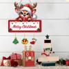 Decorative Elk Wooden Sign Christmas Winter Hanging Sign, Snowman Plaque, Festive Party Supplies Door for Holiday Home Decor Wall