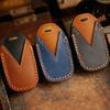 Leather car key case cover holder keychain shell for Hyundai Fista I30 I35 I40 Kona Elantra Solaris Grandeur Accent Santa Fe