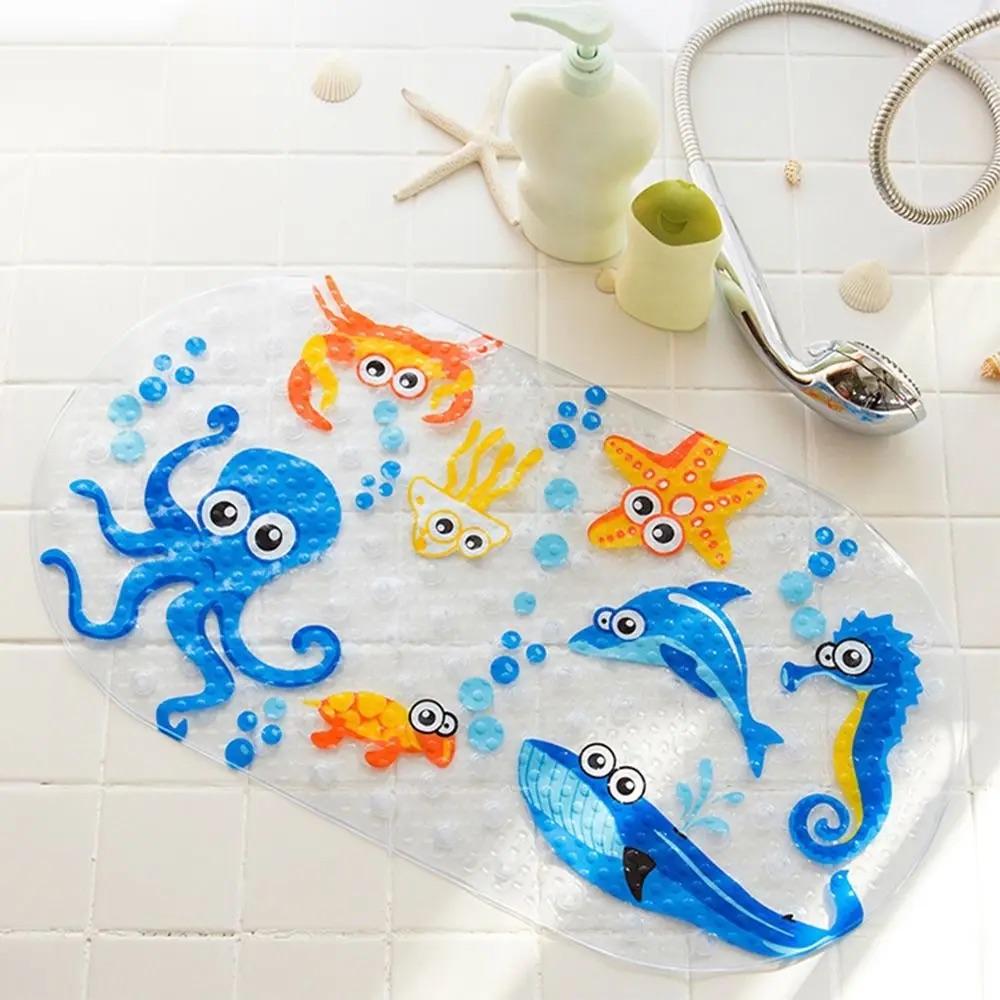 

1pc Cartoon Non-slip Bath Mat with Suction Cups 38x69cm Shower Mats for Bathroom Kid s Bathtub Carpet Bath Mat Bathroom Rug 38x69cm