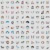 100Pcs Cute Teeth Graffiti Stickers Creative Cartoon Decal Diy Notebook Phone Guitar Scrapbook Waterproof Sticker Kid Toys