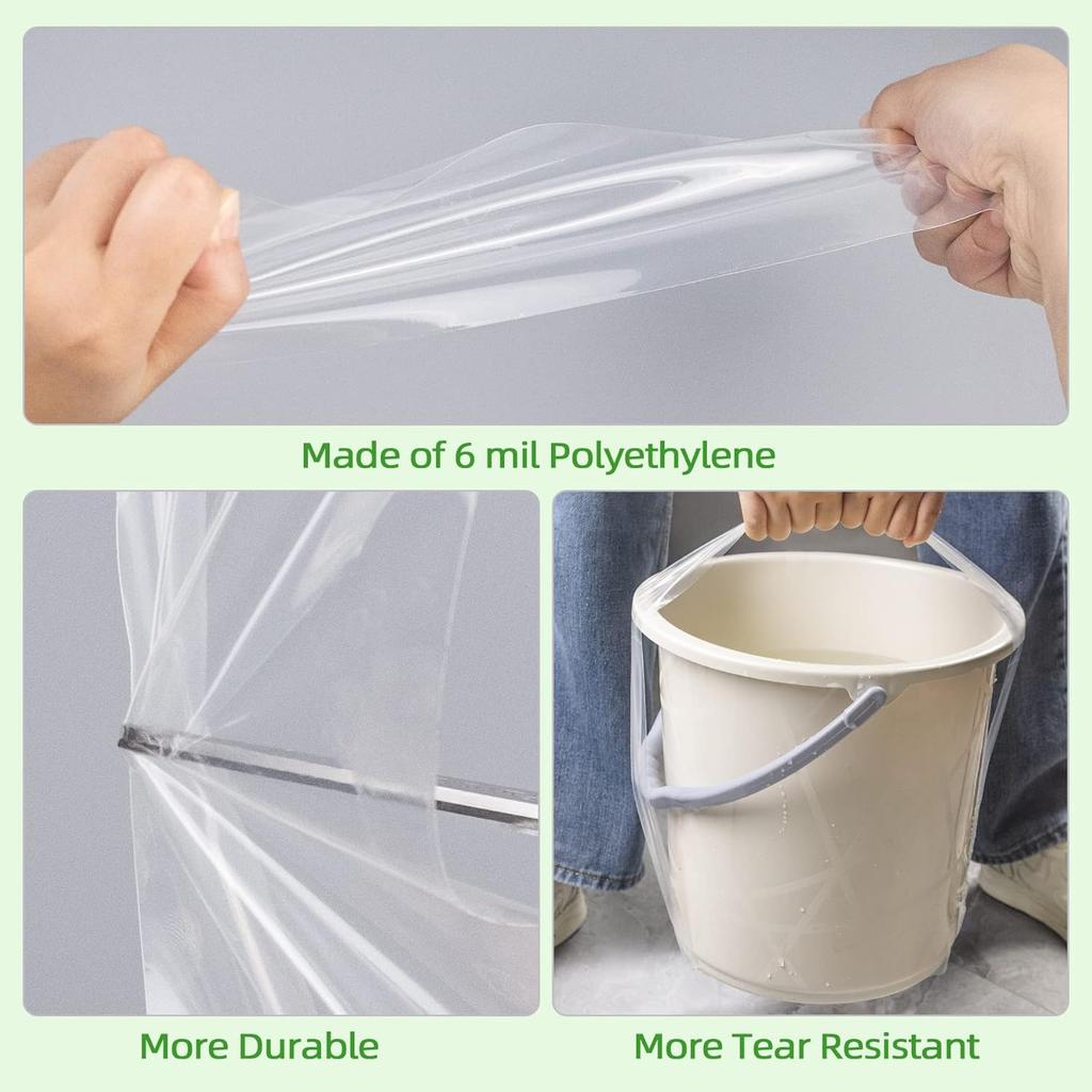 6 Mil Greenhouse Repair Tape, 4" x 164' Clear Greenhouse Film Repair Tape, Waterproof and UV Resistant Plastic Sheeting Tape