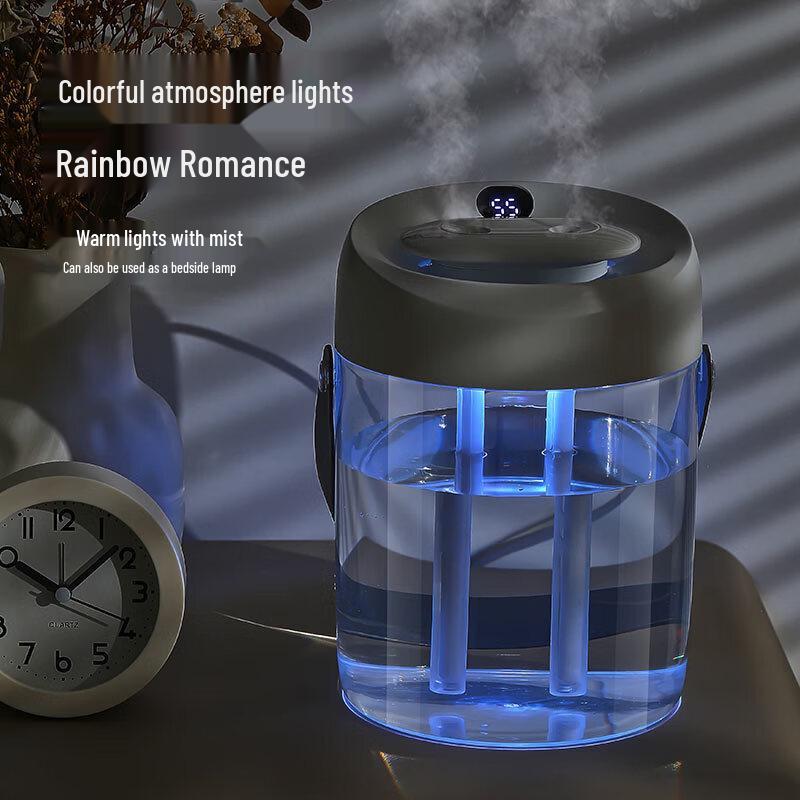 ZISIZ Desktop USB Digital Display Humidifier with Night Light
