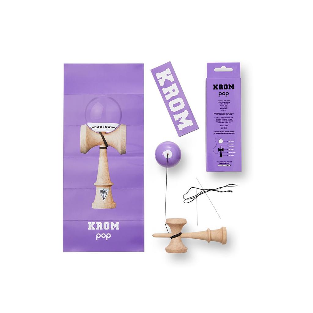 Kendama KROM POP Chrome Pop LOL Sticky Clear (Lavendel)