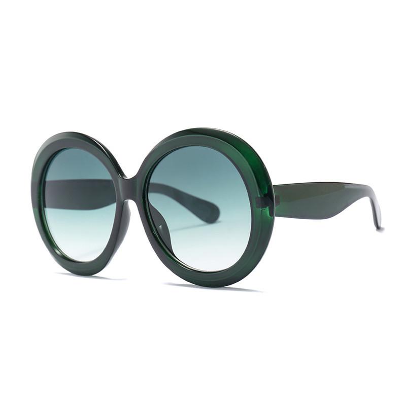 New trendy sunglasses, European and American fashion round large-frame sunglasses, street shooting personalized trendy sunglasses