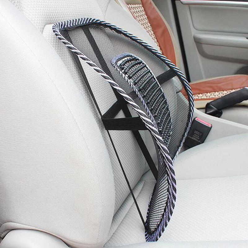 Soft Car Seat Chair Cushion Pad Black Mesh Massage Vent Mesh Back Support
