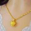 Vietnam Sand Gold Four-Leaf Clover Heart Pendant - Luxury Fashion Jewelry