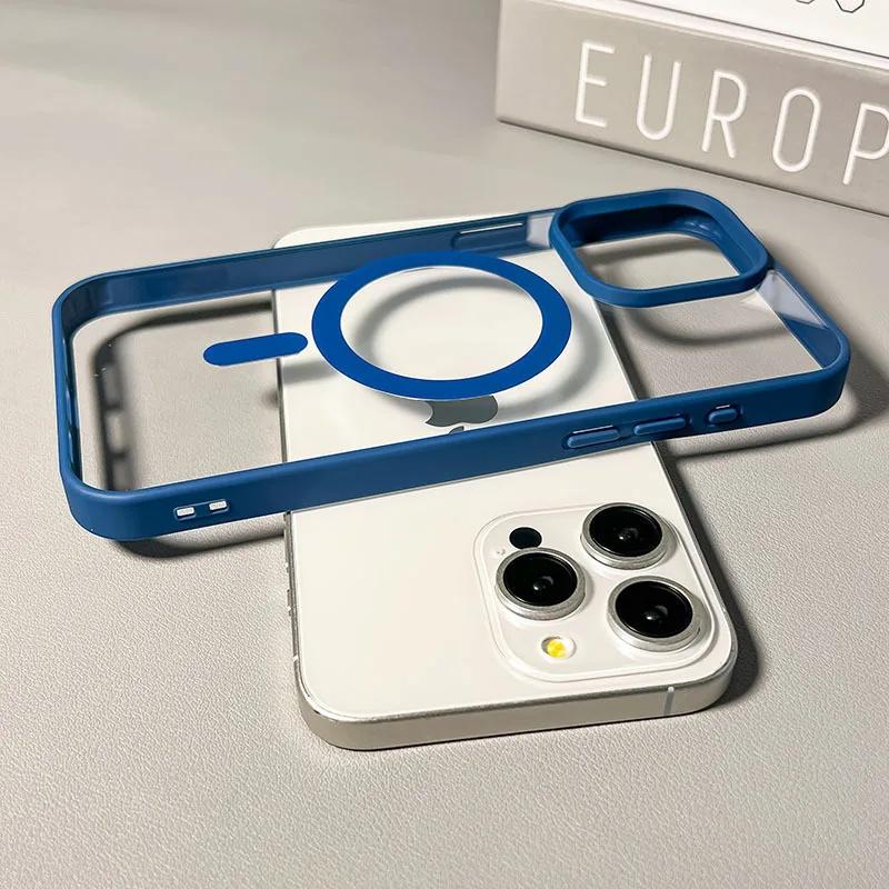 

Luxury Candy Wireless Charging Phone Case For iPhone 17 16 15 14 13 12 11 Pro Max 16 Plus 16e Magnetic Bumper Cover for Magsafe iPhone Air