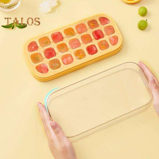 Ice Tray Easy Release Ice Cube Mold for Freezer BPA-Free 21 Cavities Ice Box for Cocktail Tea Coffee