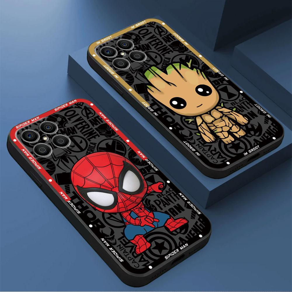 Marvel Sipider Man Groot Case for Honor 8X X8a X7 Magic5 Lite X6 70 X8 90 Pro X9a X6a Magic5 Back TPU Soft Cover