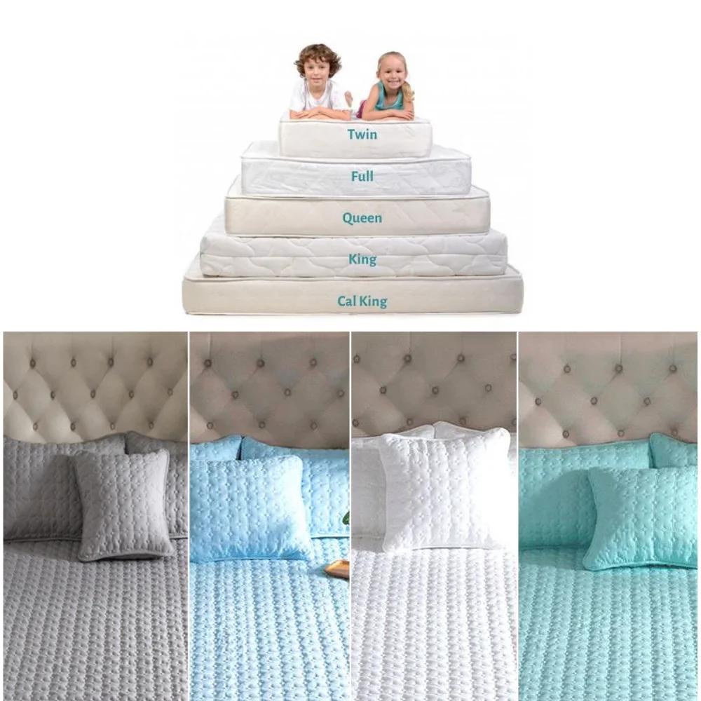Multi-size 5 Sides Protection Mattress Cover Washable Embossed Cotton Quilted Mattress Protector Soft Anti-mite Mattress Topper