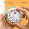 No Battery Mechanical Kitchen Timer Stainless Steel Visual Countdown Time Management For Cooking Baking Easy Operation