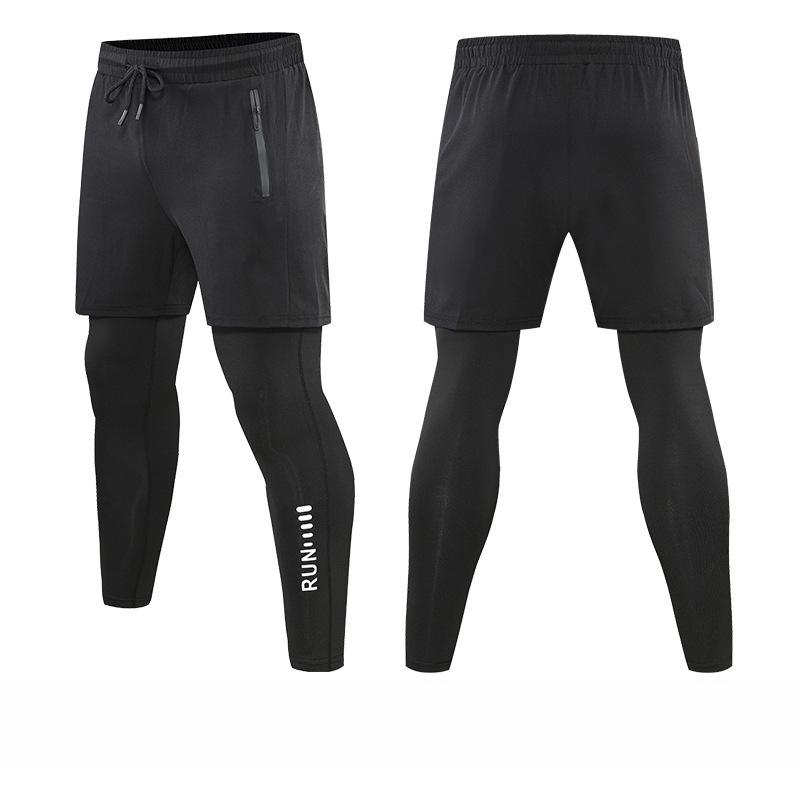 

Unisex Quick-Dry Breathable Two-Piece Sports Leggings for Training and Running X-Large
