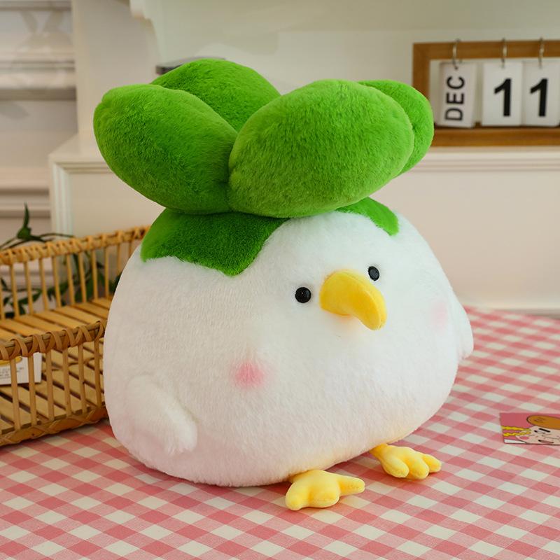 

Новая кукла-цыпленок из капусты, плюшевая игрушка, милая и забавная кукла Cainiao, большая кукла для игрового автомата, тряпичная 30cm【0.3kg】