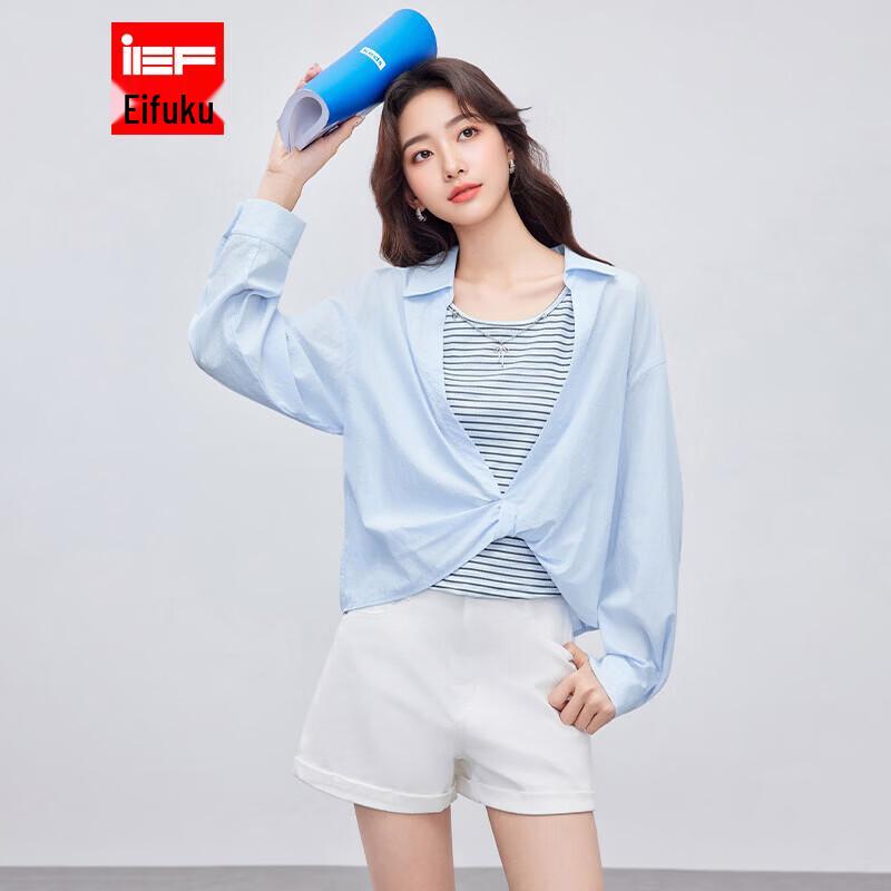

IEF Women s 2026 Spring/Summer Loose Two-Piece Top Set M