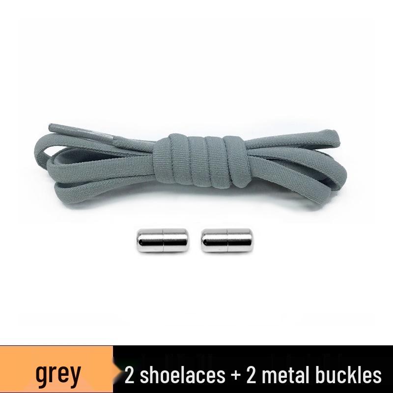 Semicircular No-Tie Elastic Shoelaces with Metal Capsule Buckle Shoe Accessories