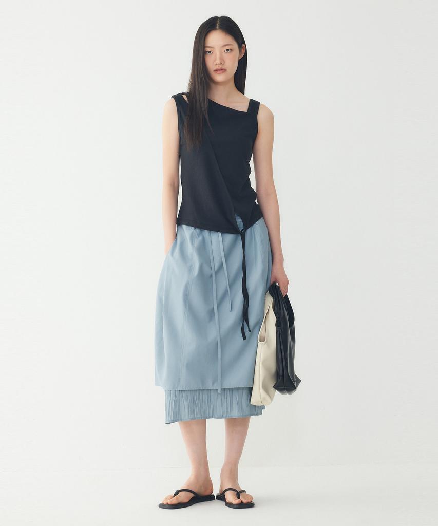 STUDIO TOMBOY Layering Pleated Point Skirt_Sky Blue 9106232201