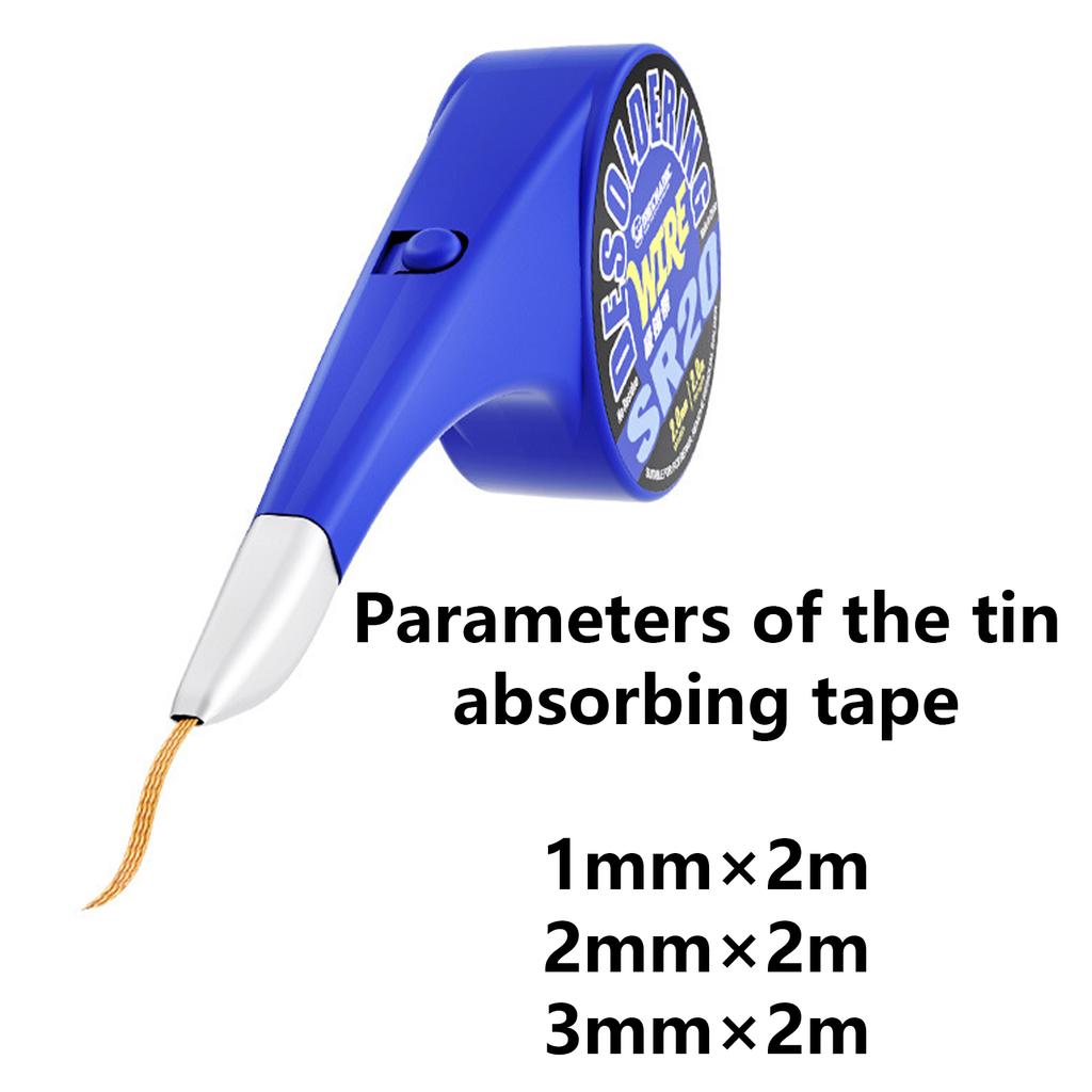 Mechanic Solder Wick Remover Desoldering Wire 2M Width 1.0/2.0/3.0mm Desoldering Braid for SMD CPU Welding Rework Tool