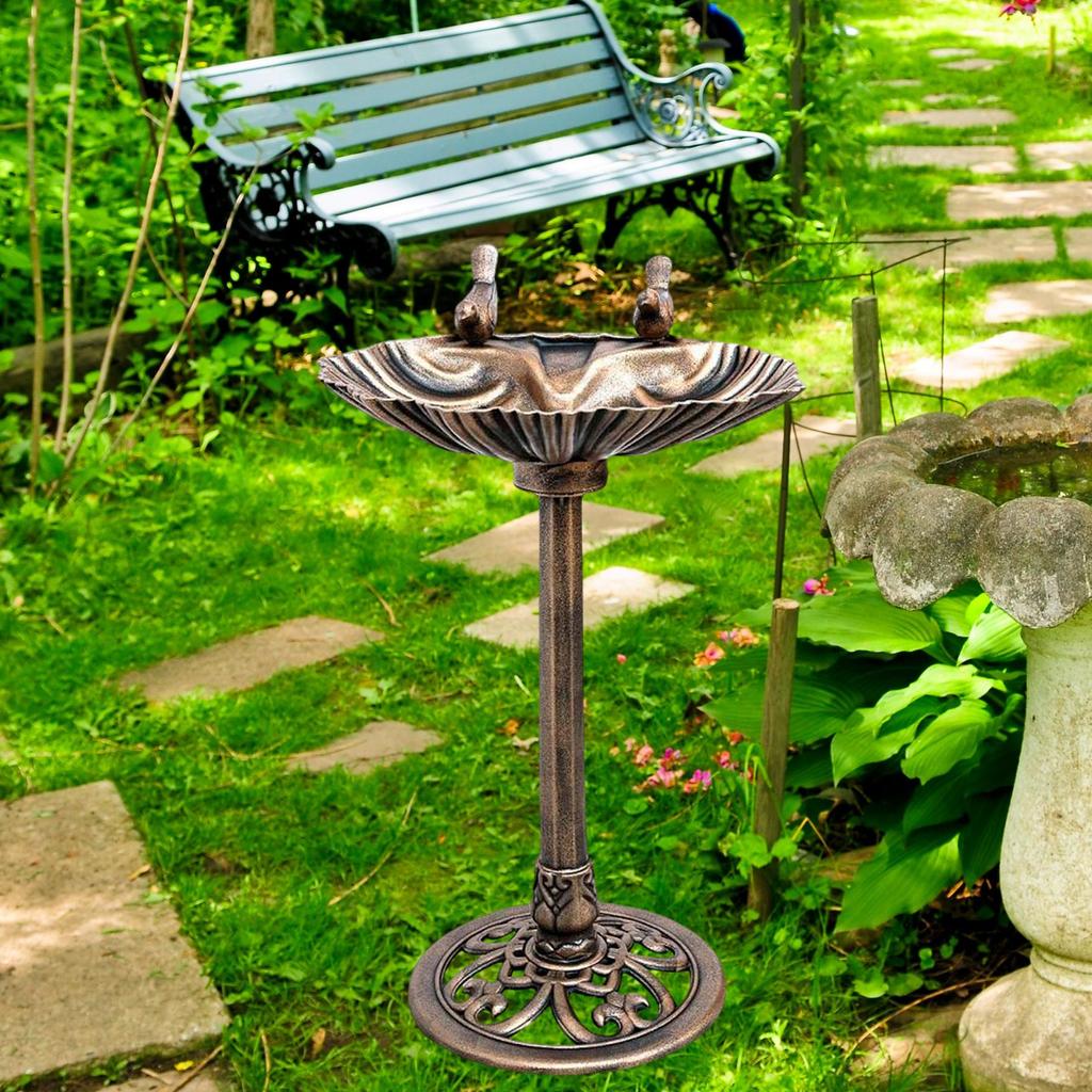 Base per Fontana per Uccelli da Giardino Fontana per Uccelli Ornamento Multifunzionale Stante Espressioni del Cortile
