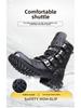 Men's Mid-Calf Martin Boots - High-Top British Style Leather Motorcycle Riding Fashion Boots
