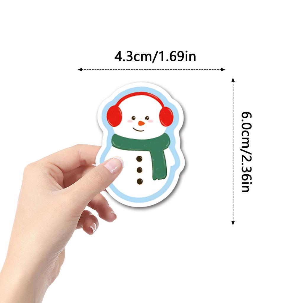 55 Snowman Snowman Graffiti Decals Decorative Scooter Laptop Do-It-Yourself Cartoon Decals Premium Durable Quality