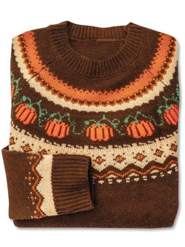 Winter Men's Round Neck Sweatshirt 3D Printed Sweater Top