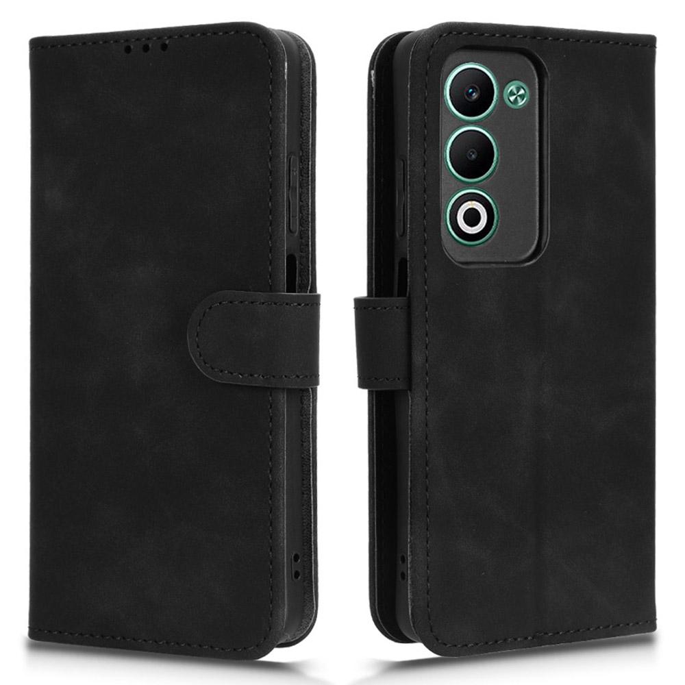 

Для Oppo A5 5G Шкіряний Чохол З Ефектом Шкіри Протиударний Чохол-Книжка з Гаманцем Black