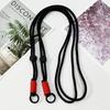 Adjustable Color-Block Crossbody Phone Strap with Clip & Chain