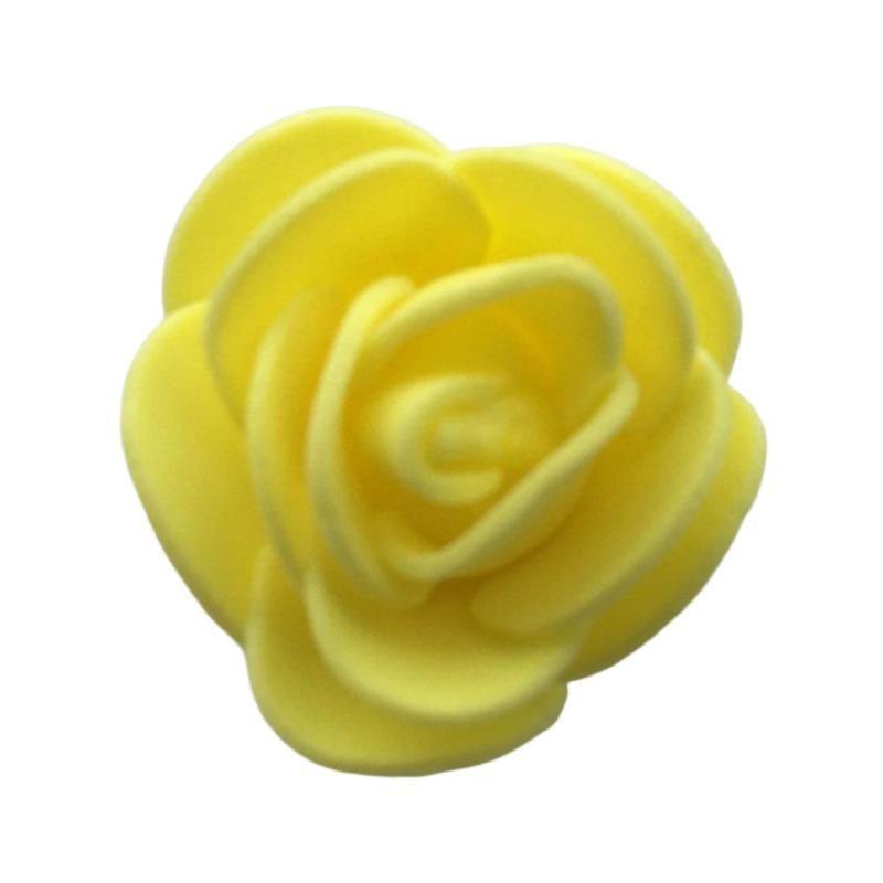 100Pcs 3.5cm Artificial Flower Foam PE Rose Heads DIY Valentine's Day Roses Wedding Candy Box Decoration