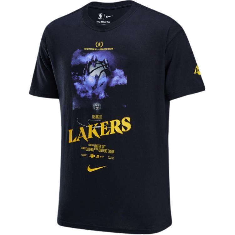 Nike X NBA CourtsideLos Angeles Lakers T Shirt Men's Black HJ2686-010