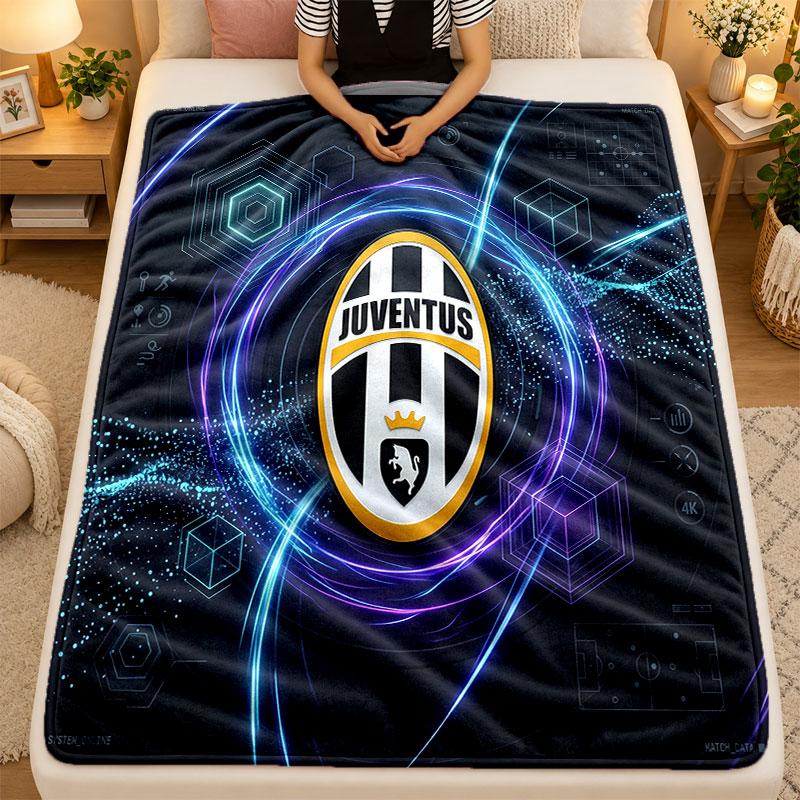 Coperta di Flanella Juventus FC Calda Morbida Coperta Plaid per Uso Interno Divano Letto Soggiorno