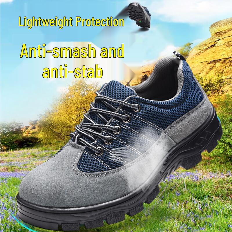 Anzuen Men s Breathable Steel Toe Safety Work Shoes 45
