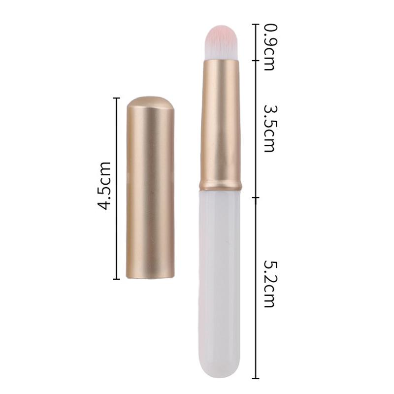 

Портативная мини-кисть для губ с круглой головкой, крышка для переноски, кисть для помады, кисть для консилера, блеск для губ для девочек, кисточка для макияжа белый