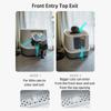 Large Fully Enclosed Cat Litter Box Front Entry Top Exit Cat Potty Toilet with Lid Litter Scoop