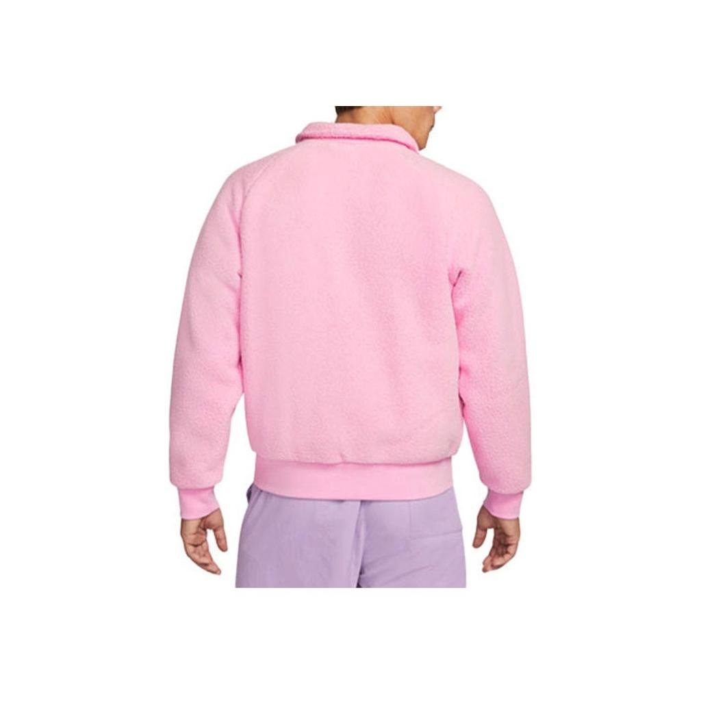 Nike SB Sherpa Casual Zippered Collar Skateboard Jacket Men Outerwear Pink DM0873-629