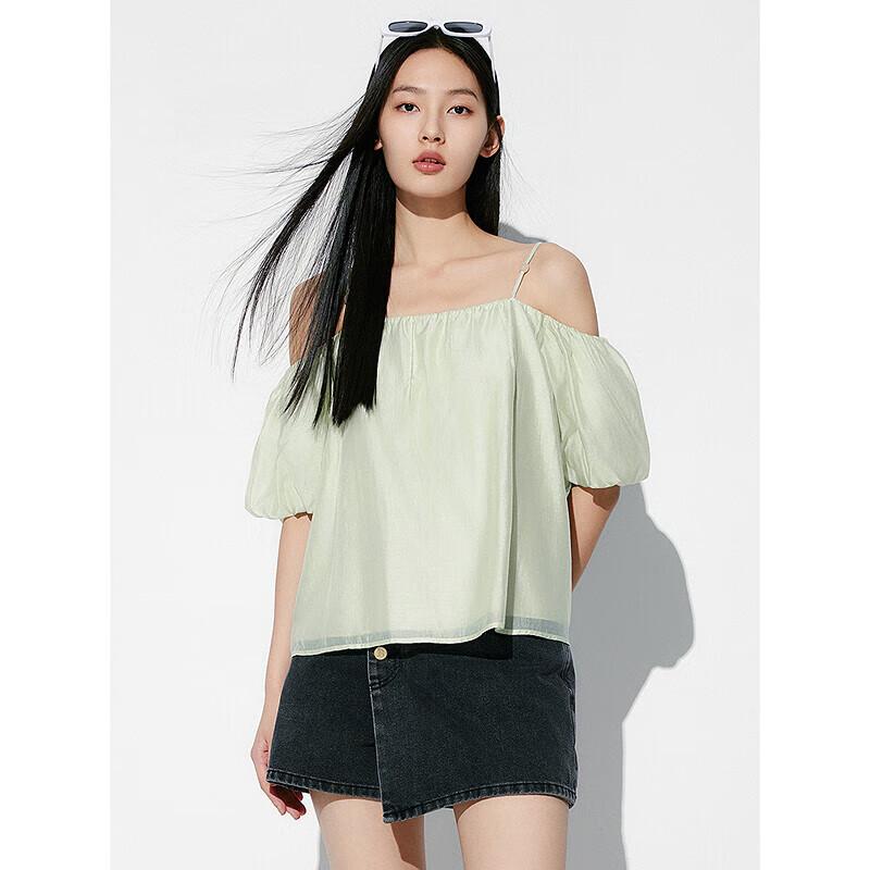 PEACEBIRD Women s Printed Off-Shoulder Camisole Top L