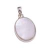Natürlicher Perlmutt-Edelstein, handgefertigt, 925er Silber, Anhänger, 3,8 cm, u5Y87