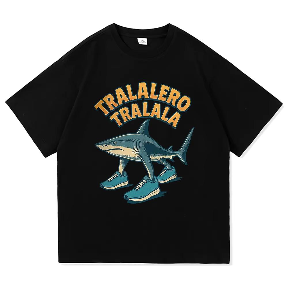 Letní Vintage Vtipné Bombardiro Crocodillo Tričko Pánské Italské Brainrot Meme Tričko Cool Brr Brr Patapim Tralalero Tralala Trička