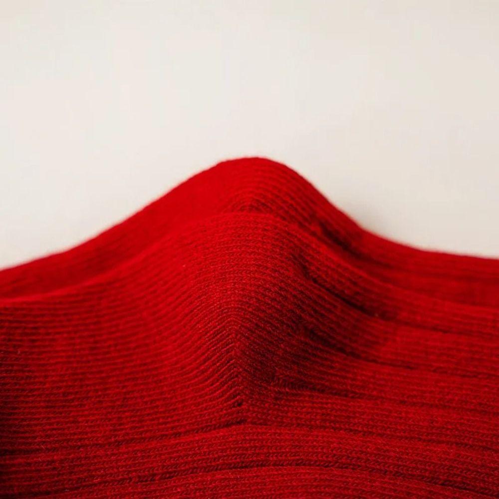 Sweet Kids Red Socks Red Bow Middle Tube Socks Soft Baby Knee High Long Sock Autumn Winter