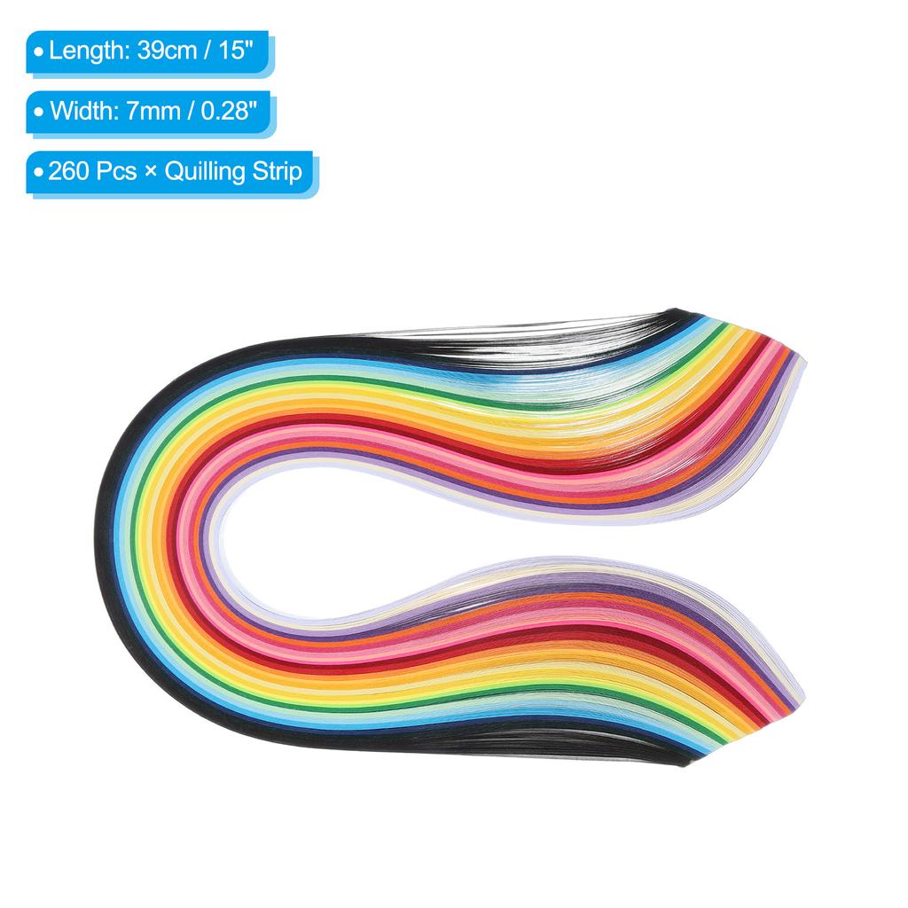 160/180/260pcs Quilling Strips Paper 39/54cm Origami Paper Quilling Strip Mixed Color Gift for Art DIY Hand Craft Christmas