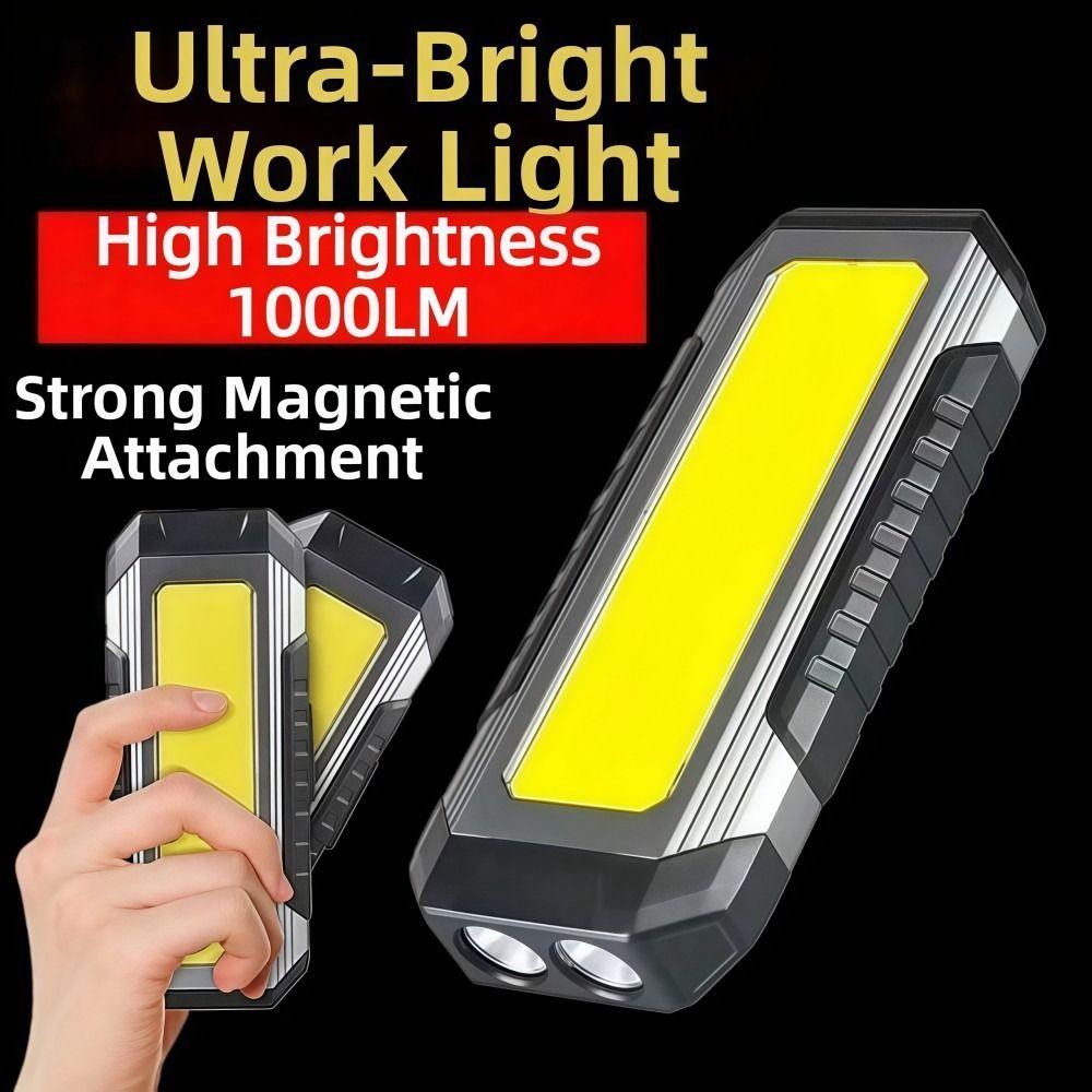 LED COB Work Light 2×18650 Camping Torch Light Magnetic Flashlight  Outdoor Night Lighting