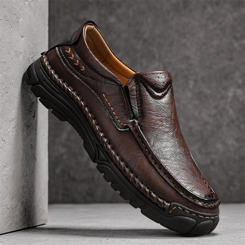 High Quality Men's Casual Leather Soft Bottom Shoes Comfy Big Size 39-48 Business Classic Business Shoes Flat Designer Loafers