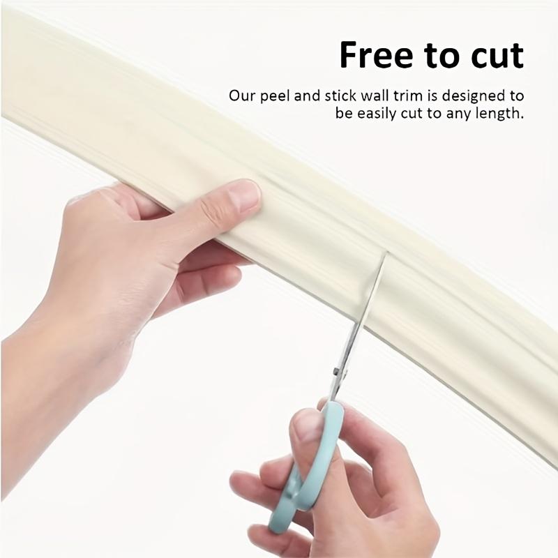 1roll upgraded TPE self-adhesive decorative molding - peel and stick wall trim for TV backgrounds,door frames,and ceiling edges