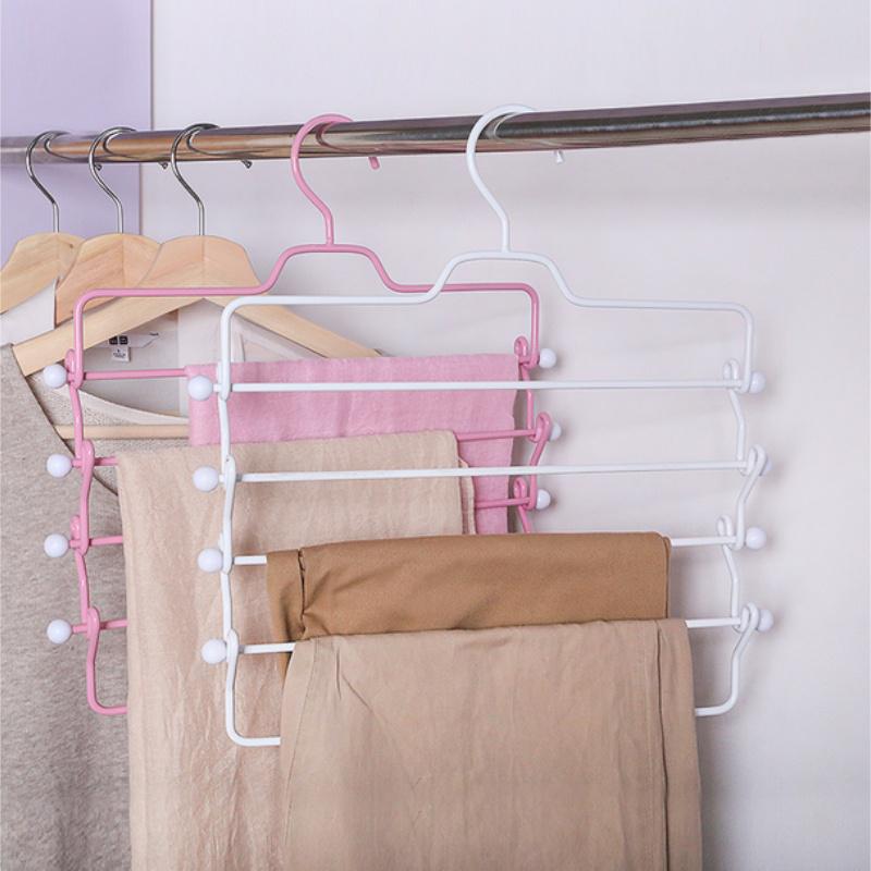 Trousers Organizer Hanging Clothes Rack Hanger Layers Clothing Storage