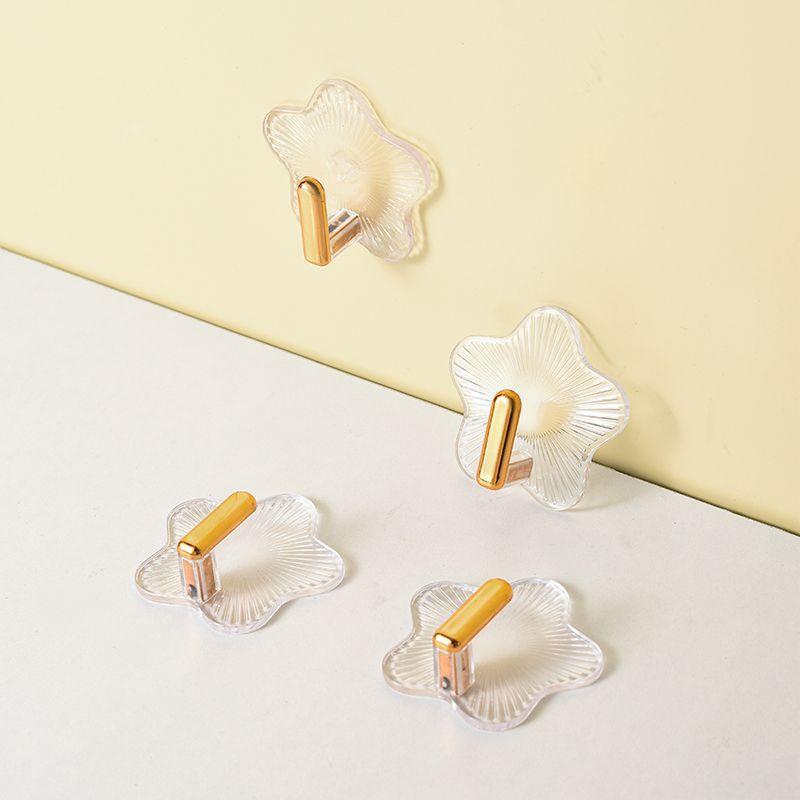5Pcs/set Star Strong Hook Sticker No Punching Shelf Wall Coat Hook Adhesive Hook Viscose Load-bearing Entrance Paste Bathroom