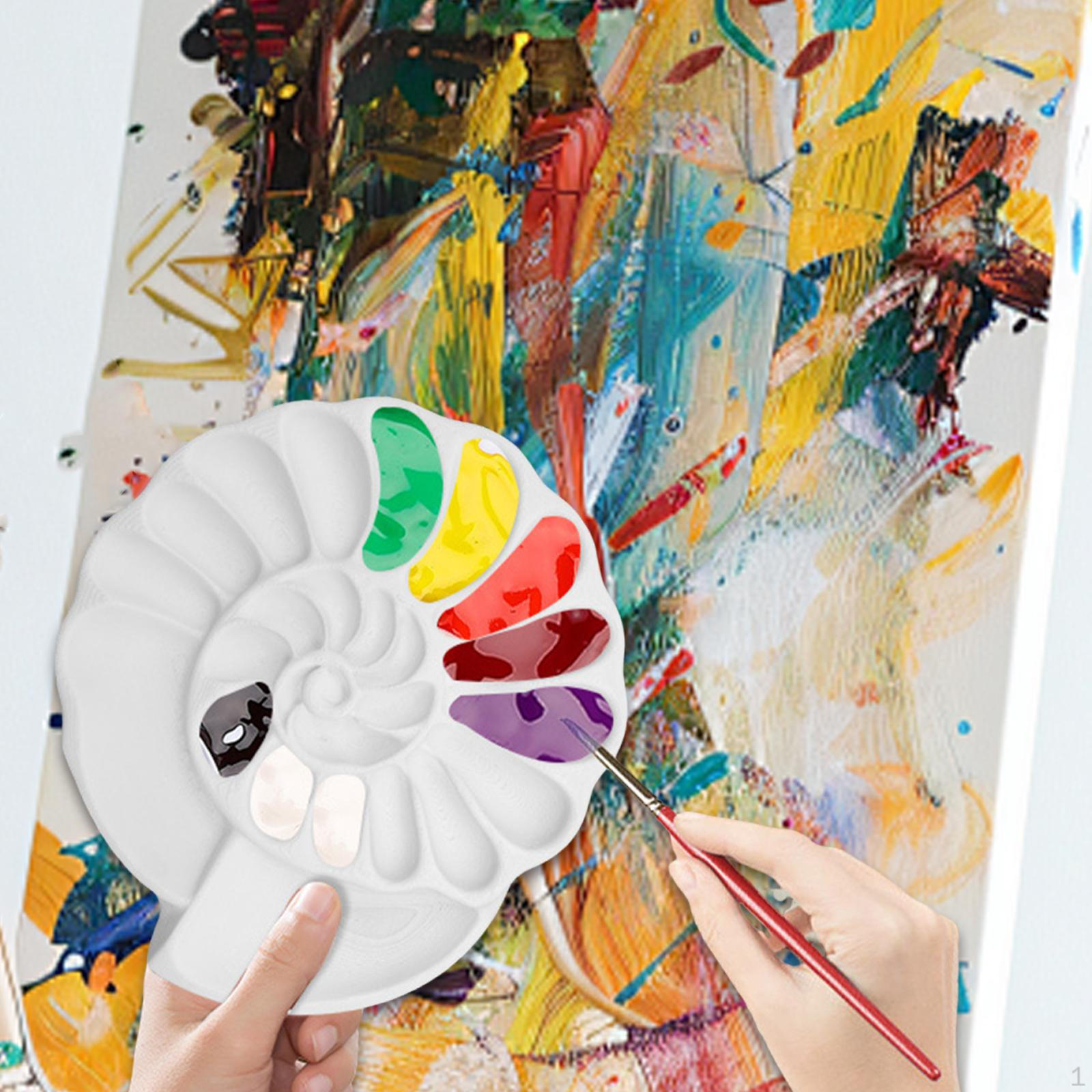 

Painting Palette Paint Tray Reusable Lightweight Versatile DIY Portable Mixing Dish Flower Shape for